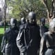 "Rush Hour" by sculptor George Segal (1924 - 2000). He was awarded the US National Medal of Arts in 1999.