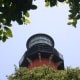 looking up at the lighthouse