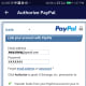 输入您的PayPal密码并点击“授权”;按钮以访问GCash。