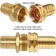 End-view of male (left) and female (right) hose connectors.
