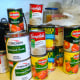 Canned food from this month's food distribution