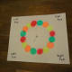 Finished spinner board marked with all of the colors.