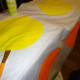 Paint the circles with glow paint.