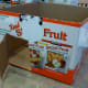 We used an empty snack carton for our sukkah. I cut the flaps off and cut a door in the side.