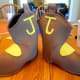 Use a hot glue gun to attach the cutouts to the boots.