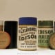 Canisters for the original wax cylinders used to create the first recordings.