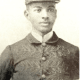 W.C. Handy is in the uniform he wore when he played with the Hampton Band in Evansville, Indiana.