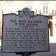 An historical marker on Beale Street in Memphis, TN indicates the spot where Pee Wee's Saloon was located and where the blues was first penned.