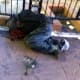 A homeless person in Las Vegas