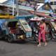 A trisikad, or tricycle, in the Philippines.