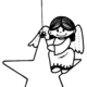 Angel on Star Printable