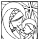 Mary Holding Jesus Coloring Page
