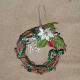 Mini Wreath Ornament with Poinsettia