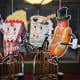 Dancing snacks cutout decorations.