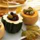 You can even use pumpkins to serve condiments and other snacks.