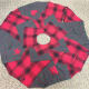 A friend's tree skirt. Old pants can work quite well.