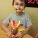 My son showing off his potato turkey.