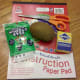 The supplies you will need to make a potato turkey.