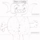 Here is a sample showing how a goblin might look after every participant has had a turn. To print a copy of the drawing template, click on the orange "drawing sheet" link.