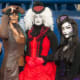 Groups of Anime characters are a popular costume choice.