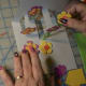 Glue stems and flowers onto slots.