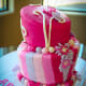 Pink cake for a little girl.