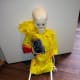 This is my DIY Georgie skeleton decoration based on the character in the Stephen King movie, "IT."