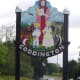 The entrance to Coddington Village depicts Constance Penswick Smith, whose father was the vicar of the parish church.