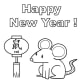Printable Coloring Sheet for Year of the Rat