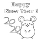 Printable Coloring Sheet for Year of the Rat