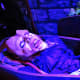 There is also a man in a coffin.