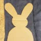 Using a black Sharpie, trace your bunny shape onto your fabric.