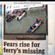 The newspaper photo has been overlain by a digital photo and a slide show.
