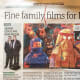 This Metro newspaper contains a photo and a description of The Lego Movie.