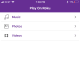 After selecting "Photos+" along the bottom of the home screen, the Play on Roku screen appears. Choose "Photos" on this screen.