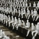 Ice sculptures (around 1,000) by Brazilian artist Nele Azevedo melt on the steps of Berlin's Concert Hall at the Gendarmenmarkt.