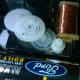 Nylon moving parts for machines. In this case, cogs in a battery clock