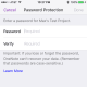 Enter the same password in the Password and Verify fields.