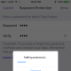 The Adding Password screen appears.