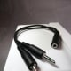 Y-adapter used to connect M180 Gaming Headset to a computer