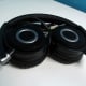 Folded pair of Vogek Lightweight Headphones.