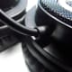 Stress relief used to protect cable extruding from Vogek Lightweight Headphones.