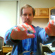 Red cyan 3D selfie with my hands coming out of the screen.