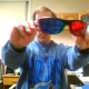 Red cyan glasses 3D effect.