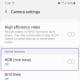 Scroll down to the HDR setting and disable it by tapping the toggle switch on the right