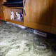 The Wii conveniently slips underneath the sideboard when not in use.