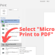 Select "Microsoft Print to PDF"