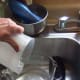 Add lye to water - you may have to stir