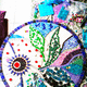 Laying out the glass pieces (tesserae).