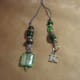 Bookmark with letter charm and large bead charm.